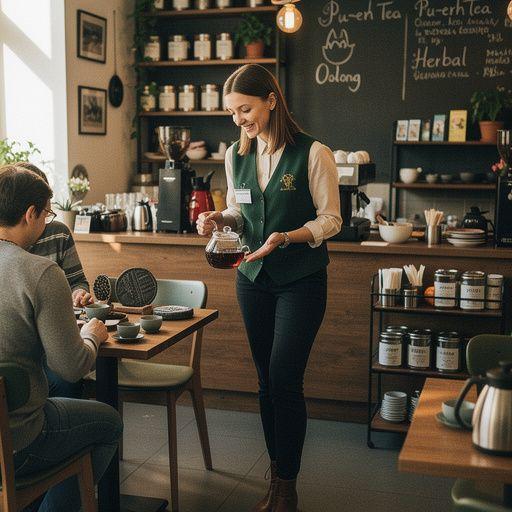 Pu-erh arbatos šaknis, iš kurios gaunama unikali arbata, pavaizduota šalia lapų.